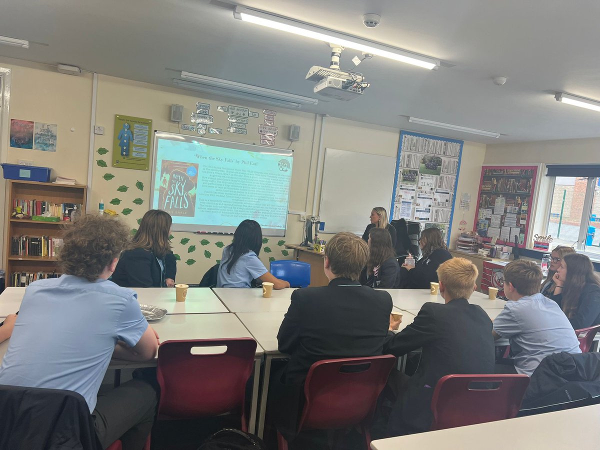 EngChurchdown's tweet photo. A very busy first book club meeting for Y9 last night - looking forward to meeting all the clubs and giving out their first books! https://t.co/Geeg3Z9qwn