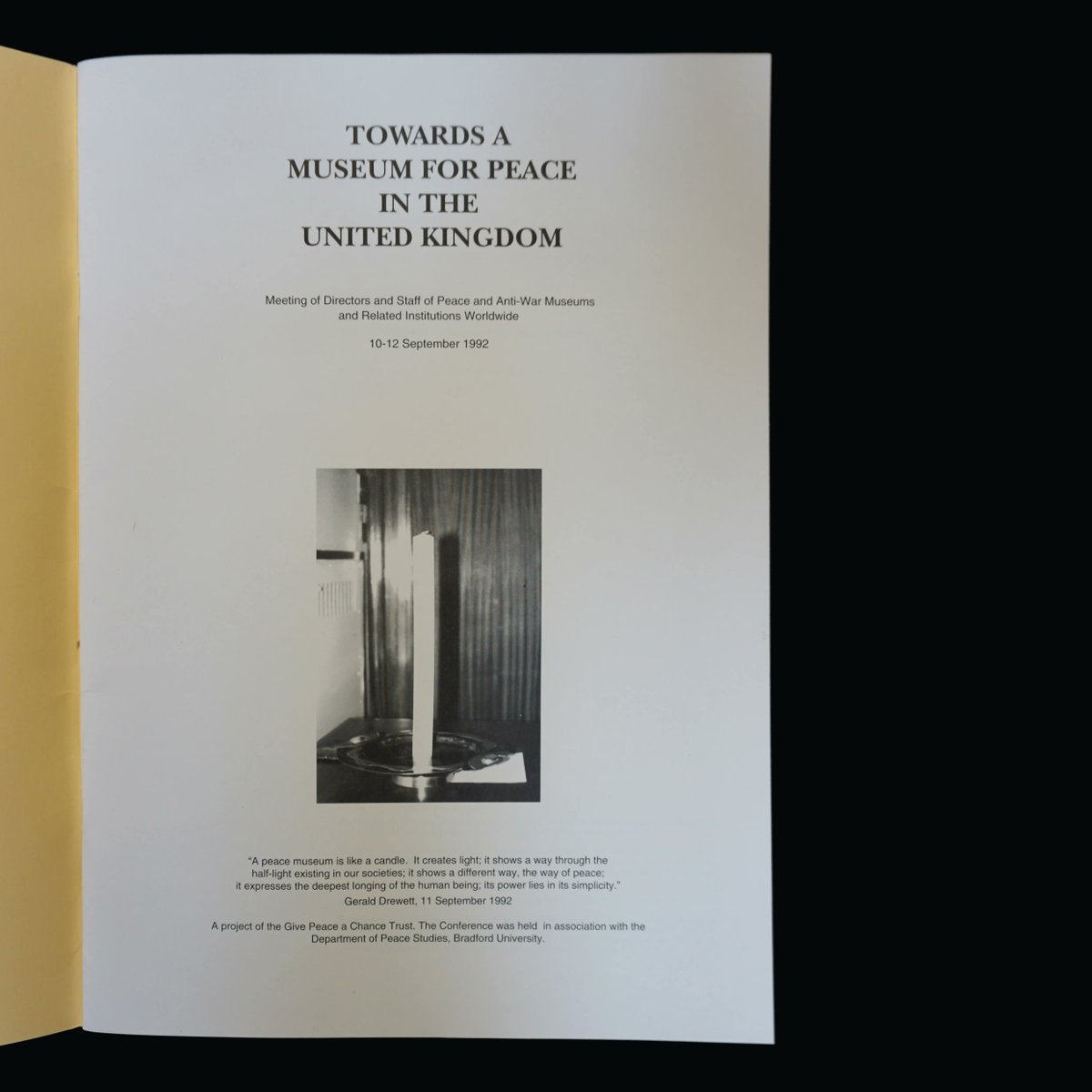 Did you know that The Peace Museum will be 25 years old next year? 🕊️

These are the proceedings from the first international peace museums conference in 1992. Its main aim was to establish a peace museum in the UK: 6 years later, we opened our doors for the first time 😊