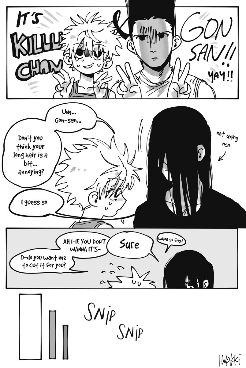iwakkecubung's tweet photo. It's killu&amp;gon-san!!
#hxh #ゴンキル https://t.co/vGJ3toS4LY