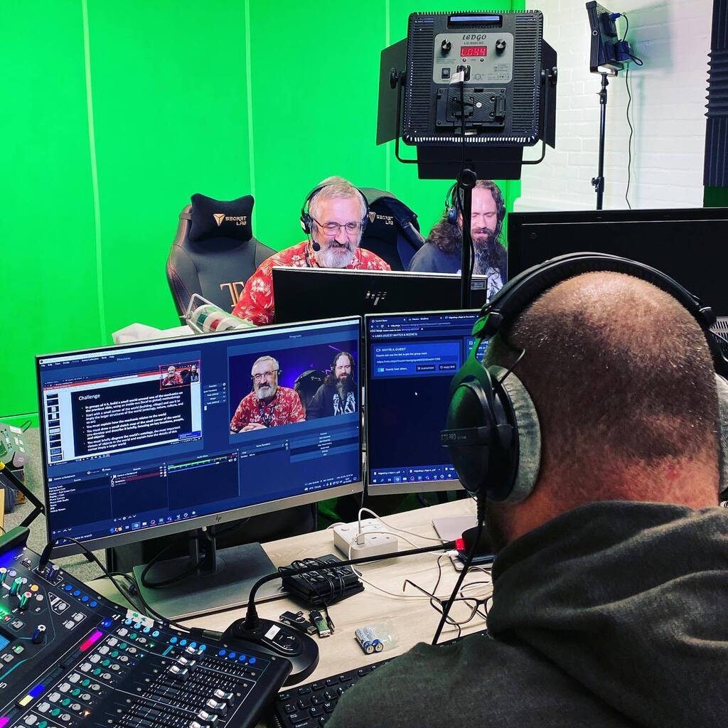 Behind the scenes at today’s guild, live streaming from the GA building. #gamedesign <a href="/games/">Games</a>