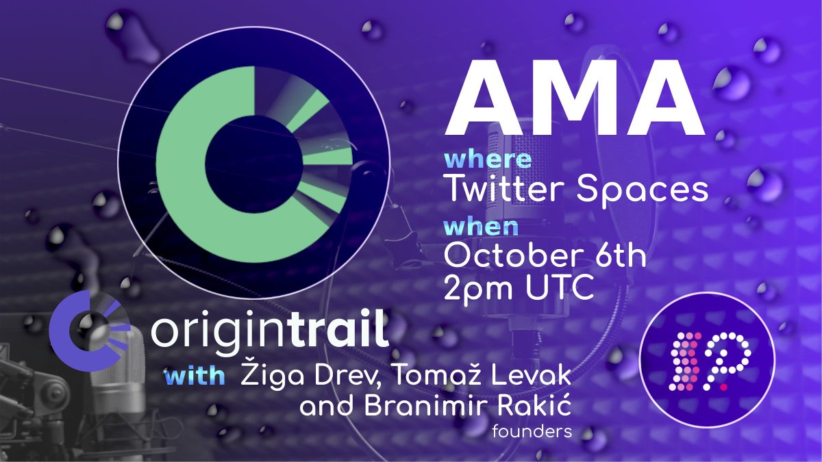 Polkadotters1's tweet image. Set a reminder ⏰ for tomorrow and join our🎙AMA with OriginTrail founders @DrevZiga @TomazOT &amp;amp; @BranaRakic at Twitter Spaces

@OT_Parachain is a decentralized knowledge graph📈 for Dotsama

⏰⏰⏰
🗓 October 6th, 2022
🕓 2:PM AM (UTC) / 4:00 PM (CEST)