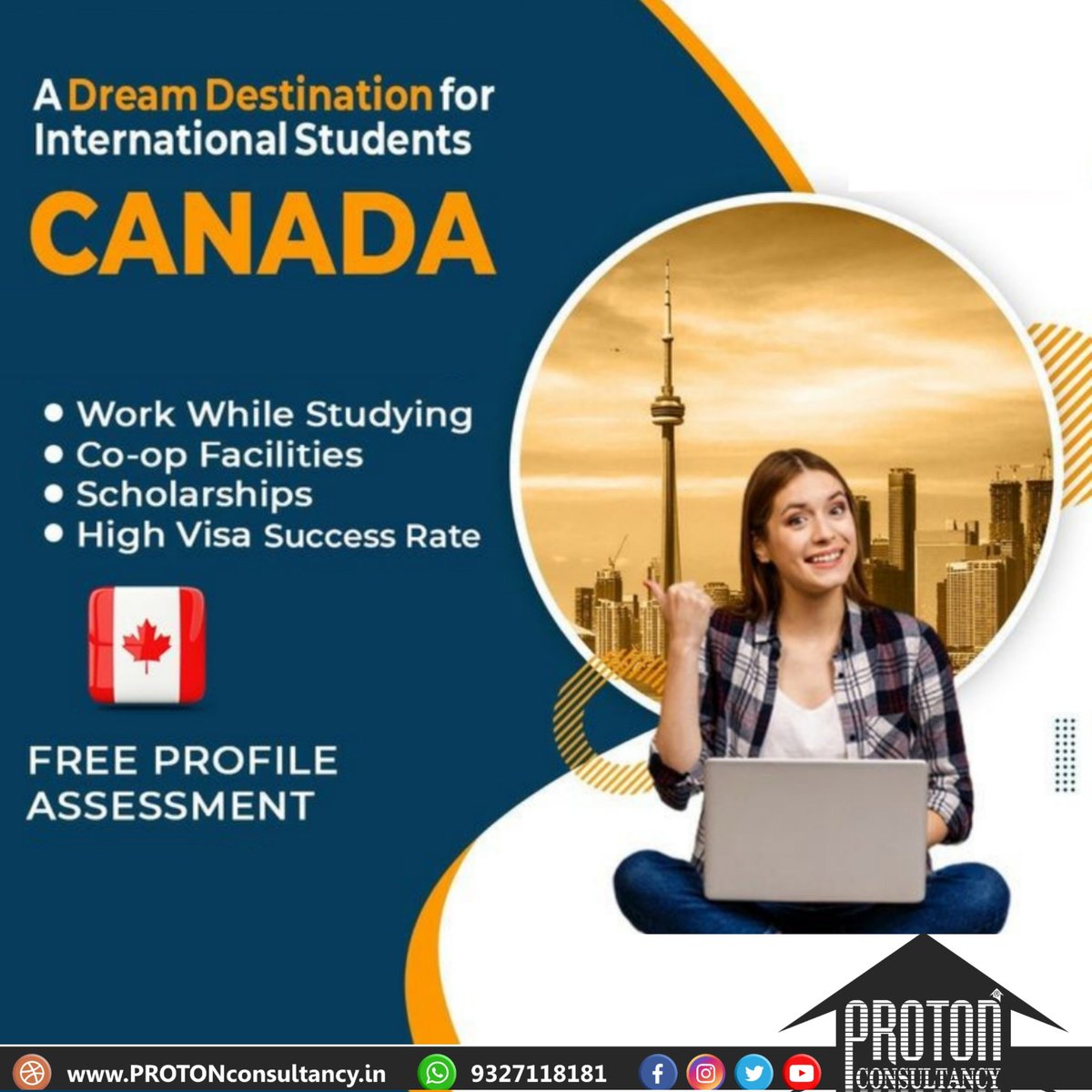 PROTON_Consult's tweet photo. In order to study in Canada, you will need to obtain a Canadian study permit, which serves as a Canadian student visa for the duration of your stay. You do not need a Canadian study permit if your course or program lasts six months or less. https://t.co/gdBpA9Vxmh