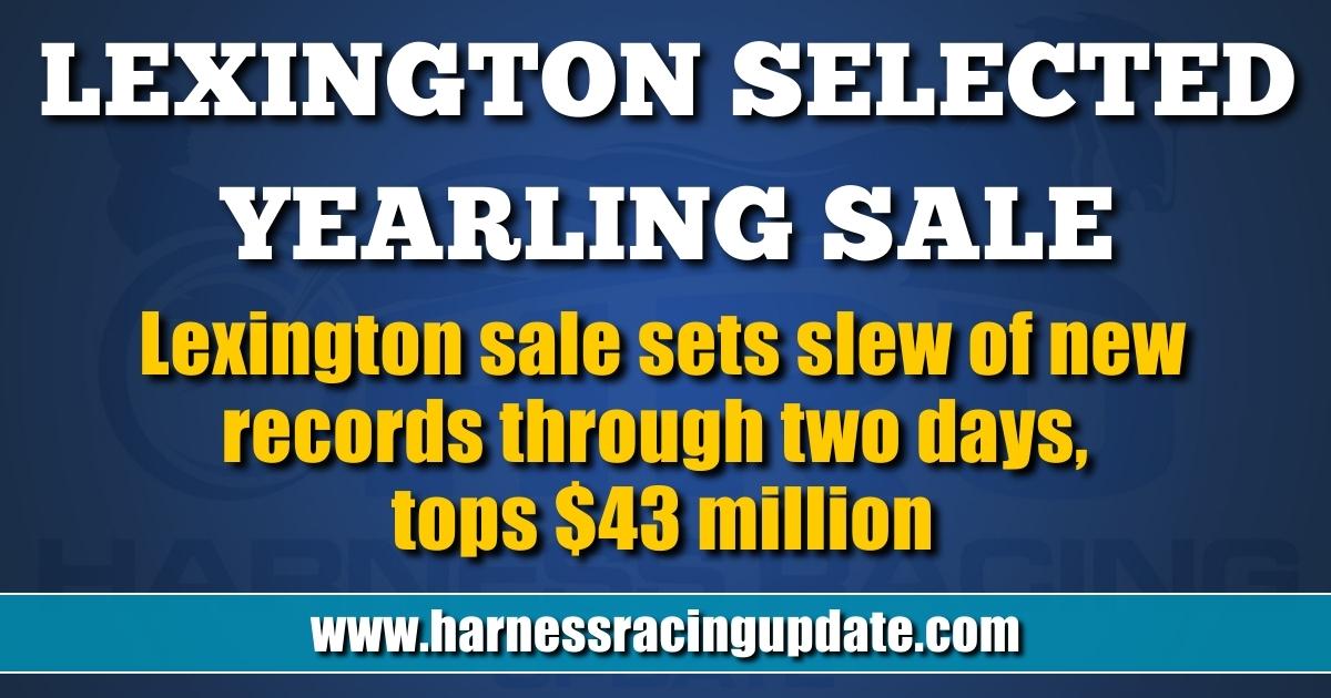 The 2nd night of Lexington saw records for session gross ($17,927,00), average ($84,164), six-figure yearlings (61) two-day gross ($36,467,000), average ($111,180) and $100,000+ (130). buff.ly/3ykcIAF ... Subscribe to HRU - for free - today at buff.ly/2JEfULa