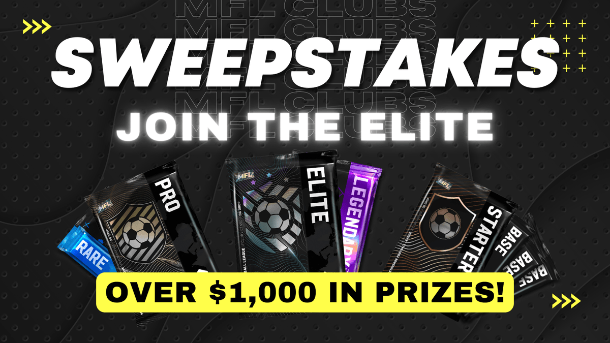playMFL's tweet image. Ever wanna own a Football club? ⚽️🏟️

We are having our biggest-ever GIVEAWAY 🔥
Over $1000 in prizes, including:
🏟️1 ELITE &amp;amp; 1 PRO Club Pack
💎1 LEGENDARY Player Pack
... and much more!🎁

To Enter: 
- Follow &amp;amp; RT
- Complete tasks here 👉 gleam.io/Eakux/mfl-club…

GL🍀
#onFlow