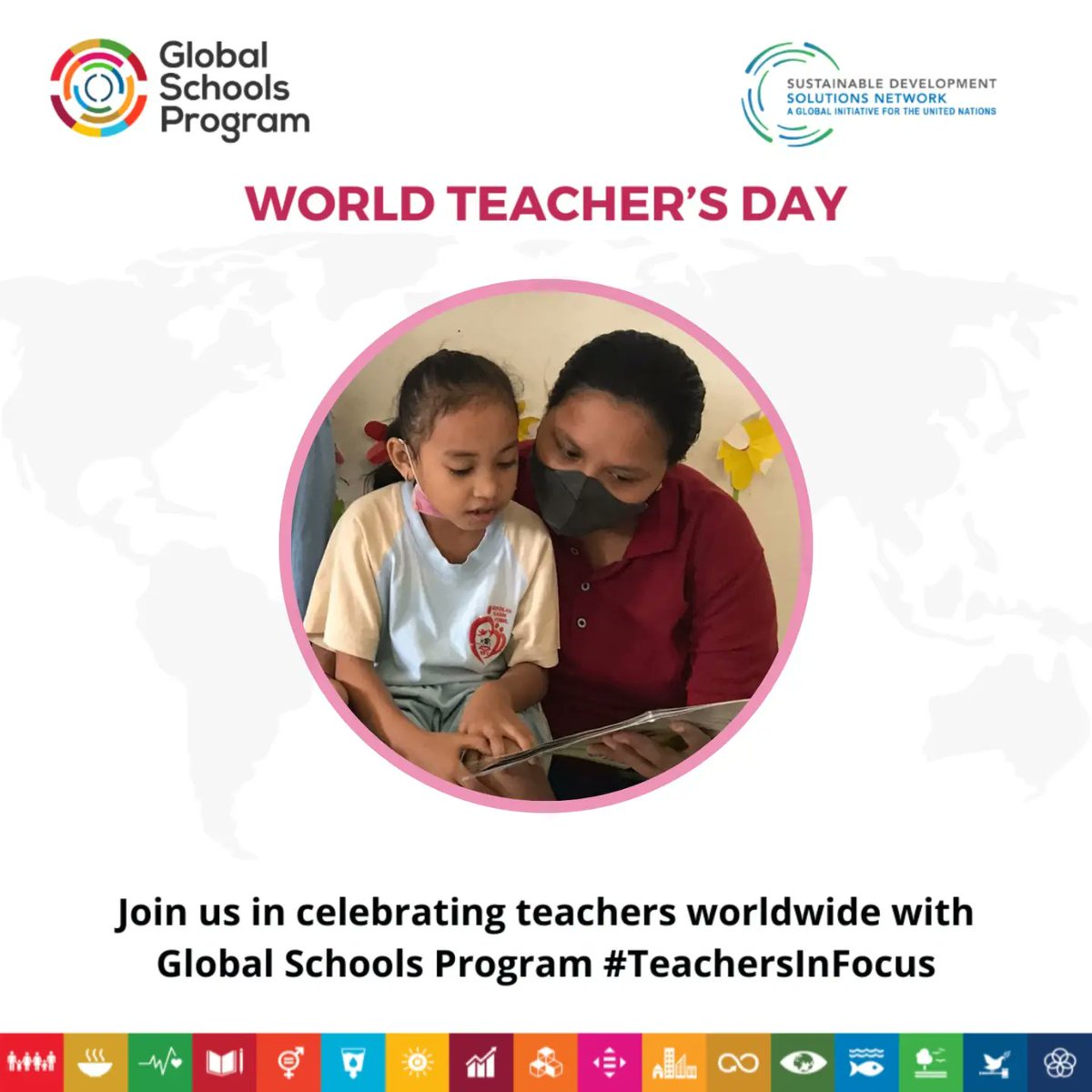 eirenechr's tweet photo. 📣 Happy #WorldTeachersDay 2022!
Today, we join @SDGsInSchools in celebrating the work of teachers worldwide, taking action for the #SDGs under the theme “The transformation of education begins with teachers.” 🎉 #TeachersInFocus #GlobalSchoolsProgram #GlobalSchoolsAdvocates https://t.co/t1u57aPwqX