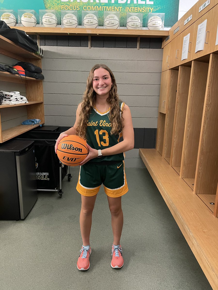 racheltallion's tweet photo. I would like to announce my commitment to St. Vincent college where I’ll be continuing my academic and athletic career! Thank you to my parents, family, friends, and coaches who have encouraged and supported me along the way! Go Bearcats! @SVC_WomensBball https://t.co/uFjAUnCBiH