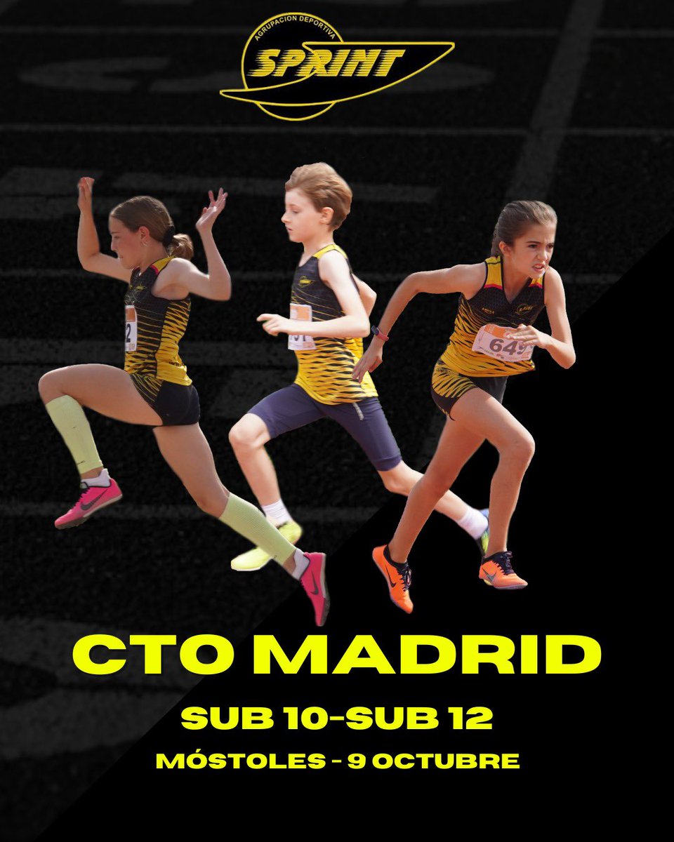 Este finde tenemos: 
#ctoespañasub14 , Cuenca
#ctoespañafederaciones, Pamplona
#ctomadridsub10sub12, Mostoles 

#vamosequipo #agrupaciondeportivasprint