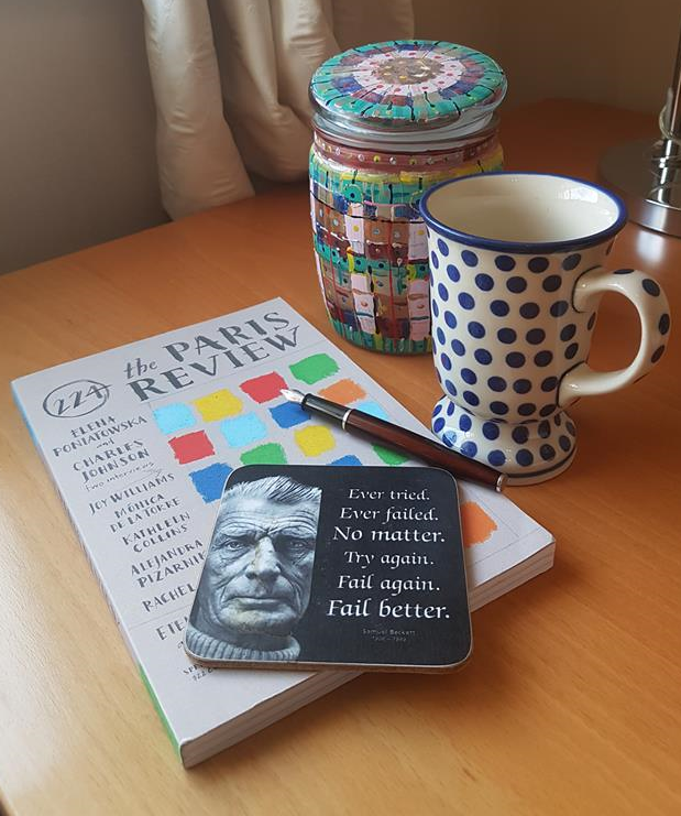 HeleneTranslate's tweet image. So, let me try again today. *sigh* #samuelbeckett #failagain #failbetter #bietjiebietjiemaakmeer #krokpokroku