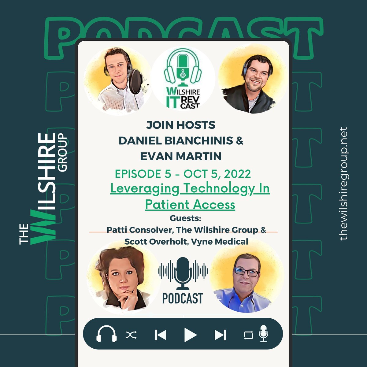On This Wilshire Wednesday: <a href="/Evan_Wilshire/">Evan M</a> &amp; <a href="/Daniel_TWG/">Daniel Bianchini</a>  are joined by <a href="/VyneMedical/">Vyne Medical</a>'s Chief Business Officer <a href="/scottoverholt/">Scott Overholt</a> &amp; Patti Consolver, <a href="/TWGHealth/">The Wilshire Group</a>, to discuss how the industry is strategically managing technology and workforce management in the RCM space. Listen today!