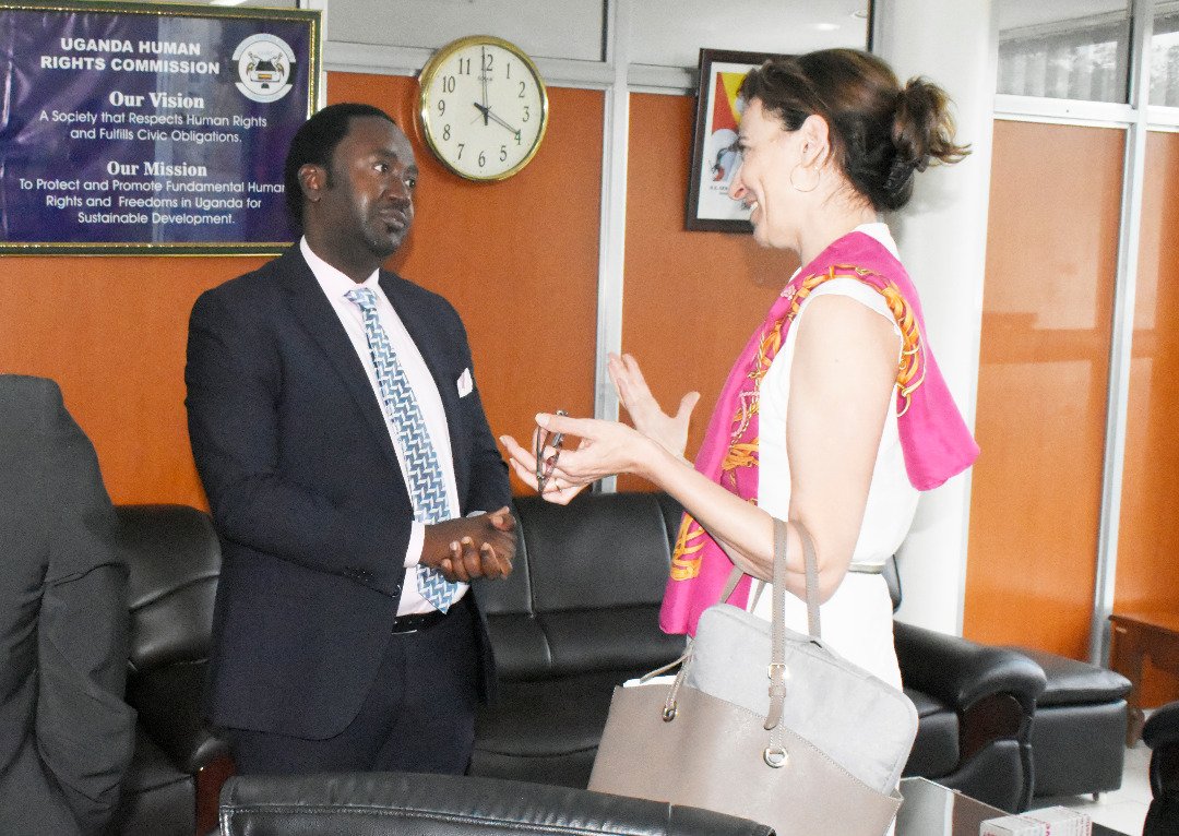 UHRC_UGANDA's tweet photo. We are glad to have hosted H.E Manuela Leimgruber @SwissAmbaKenya who met @ChairpersonUhrc, Comm @ckaheru, Dir. Monitoring @RSsekindi &amp; Sen. HRO @mutumba_p. The discussion centered around Human Rights in #Uganda, the budding oil sector and development partnership. https://t.co/E7GwL5woiy