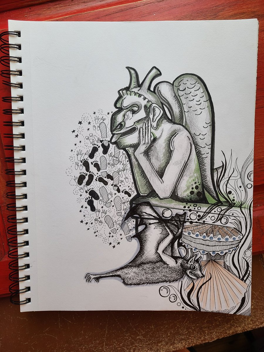 MrsRummenie's tweet photo. #inktober2022 days 3/4 "bat" and "scallop" https://t.co/UGQXAneh4G