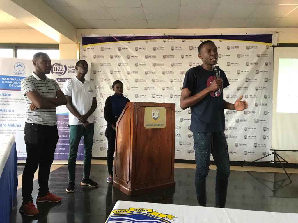 ictforPWDs's tweet photo. Group from @MakCoCIS present an innovation to help a visually disabled person to move freely without a white Cain using AI & sensors. #innovate4disability2022 Hackathon @NkumbaUni @NkumbaUni_News @Makerere @UCC_Official @8TechConsults @NUDIPU @ConsumerUCC @UCC_ED https://t.co/jD4cAGNHWQ