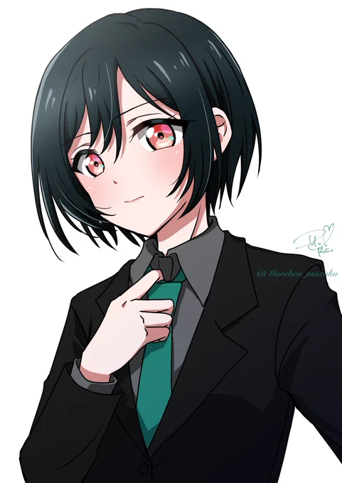 #三船栞子生誕祭2022#三船栞子誕生祭2022 しおこおめでとうしおこ回感想絵とフラスタ用とショートヘアスーツ再掲 