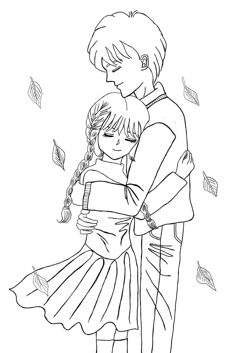 ロマンチックな季節
#大まる
#イラスト
#線画 
高校生の大まるです。着色は明日から。 