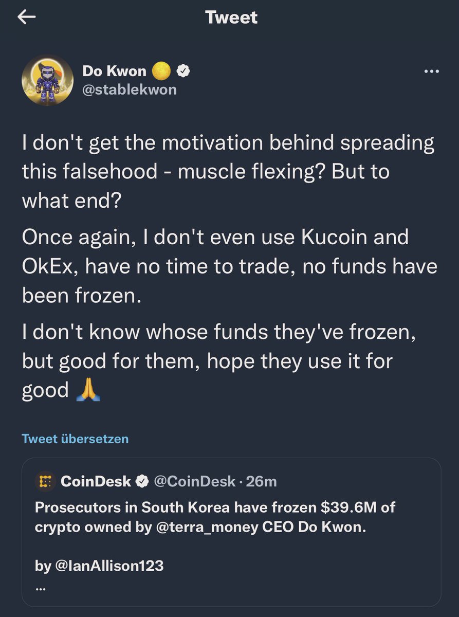 TheSpeeaker's tweet photo. Who is lying now? @stablekwon or @CoinDesk ? MAKE NEWS GREAT AGAIN! 🚀 #LUNCBURN #LUNA #LUNCCOMUNNITY https://t.co/fZmbChv2H9