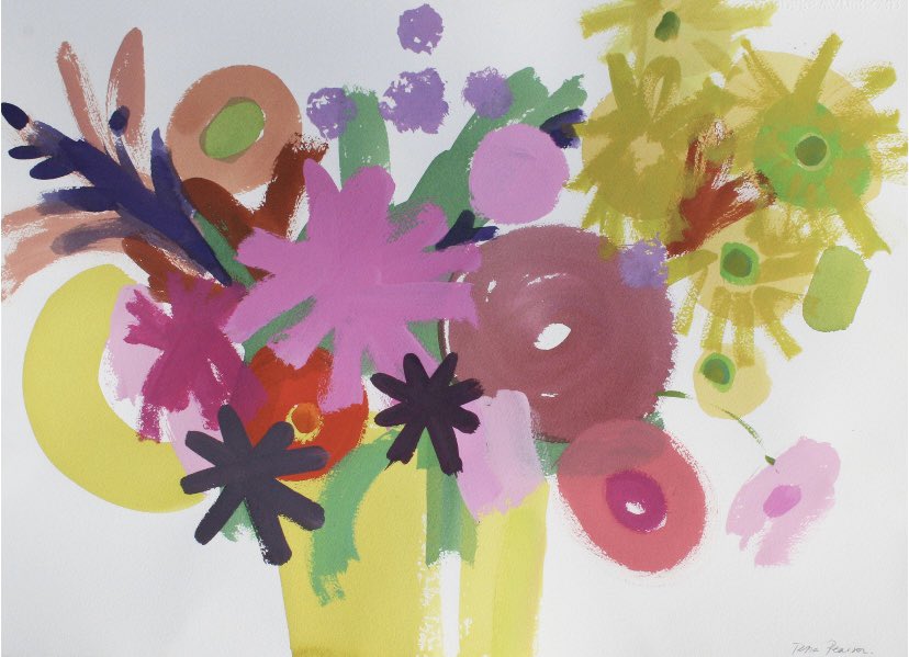 Last September Bouquet 57x76cm gouache on paper beautifully framed available <a href="/AAFLondon/">Affordable Art Fair UK</a> #Battersea stand B10 Oct 20-23 
Looking forward to a fabulous fair with some wonderful new work and new artists #painting #floral #flowerpainting #contemporaryart #artforsale #artfair