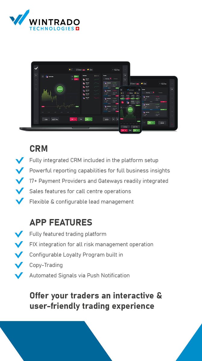 WintradoT's tweet photo. We are so excited to share with you our latest brochure! π
For more info visit: https://t.co/iWAl4iUiW6
#wintrado #fintech #fintechnews #tradingplatform #brokeragefirm #brokerage #forextechnology #forexinvestment https://t.co/kzrUER9ouF