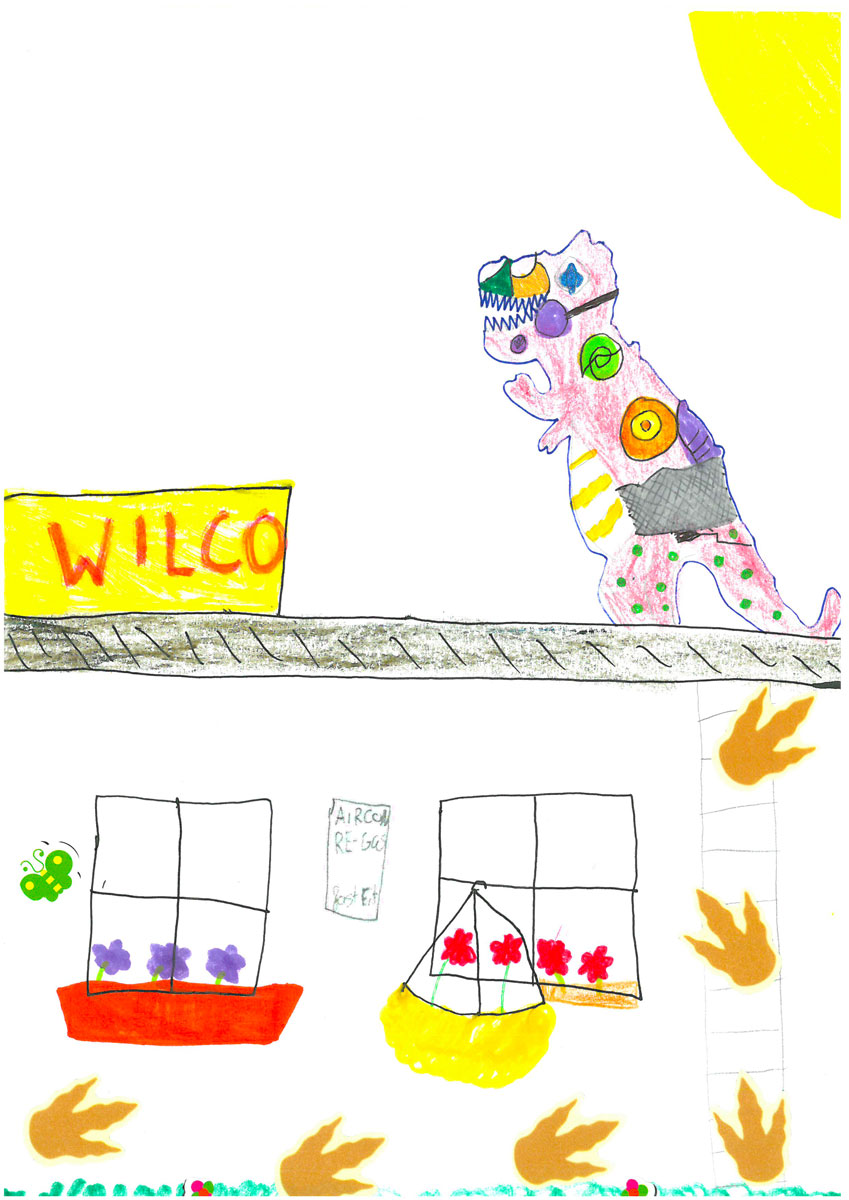 automotosaurus's tweet photo. 👏👏👏 A future #GoGoDiscover artist, perhaps? Thank you for this wonderful picture of me on the roof at Wilco Salhouse Road!🎨❤️🦖 #automotosaurus @GoGoDiscover22 @joannebotterill @wilcodirect @FastFit_Ltd https://t.co/OE2zYJZcua