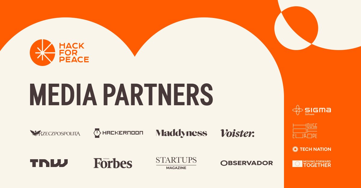 sigmaswgroup's tweet photo. We got tremendous support from influential #media partners.
Huge appreciation to @rzeczpospolita, @Forbes Portugal, Startups Magazine, @thenextweb, @hackernoon, Observador, @Maddyness_UK & @voisterse for spreading information about the #hackforpeace hackathon around the globe. https://t.co/7bSjQdWMbS