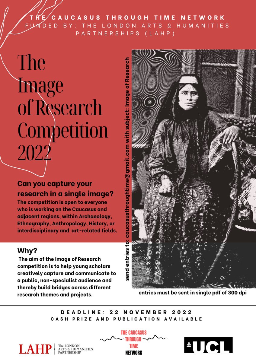 CaucasusNetwork's tweet photo. Today is the day! We are thrilled to finally launch our #CTTN Image of Research Competition 2022! 
Are you a student or professional in the fields of #Arts &amp; #Humanities of the #Caucasus?
Can you capture your #research creatively in a single image?
continued in 🧵 https://t.co/5g1EO1RtbF