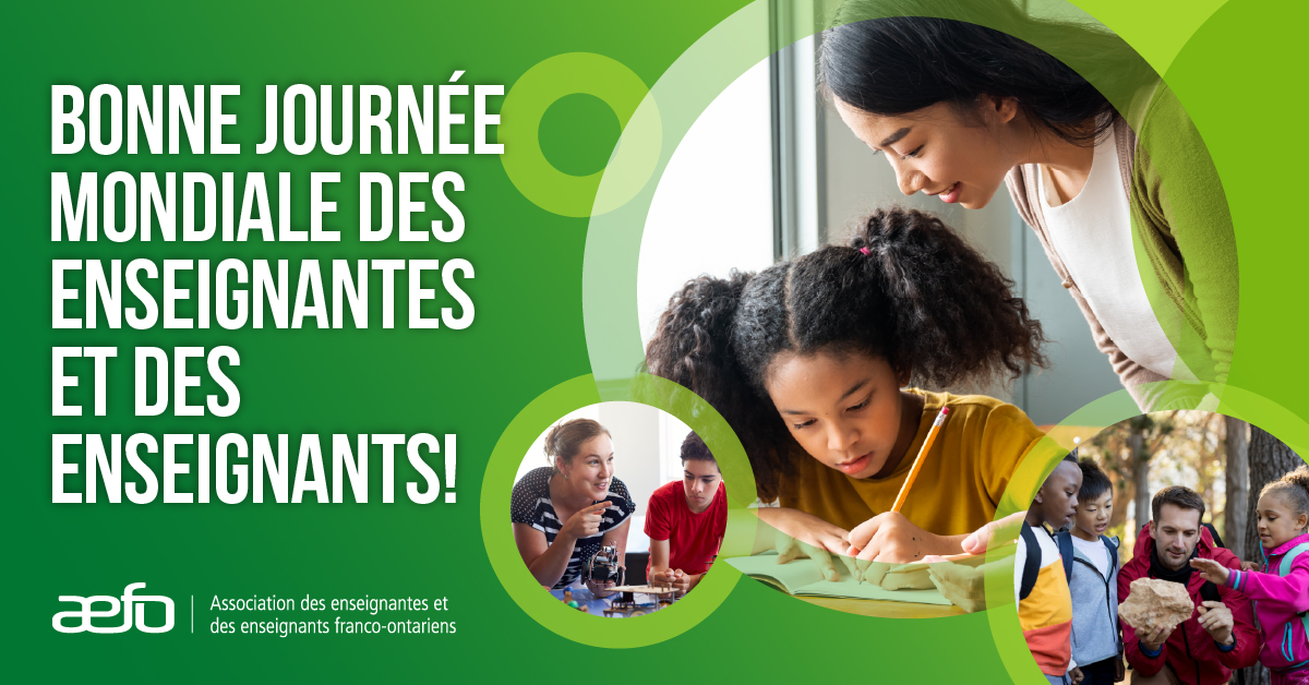 Prenons le temps aujourd’hui de célébrer les enseignantes et les enseignants, une valeur sûre pour la réussite des élèves!   

#journeemondialedesenseignants