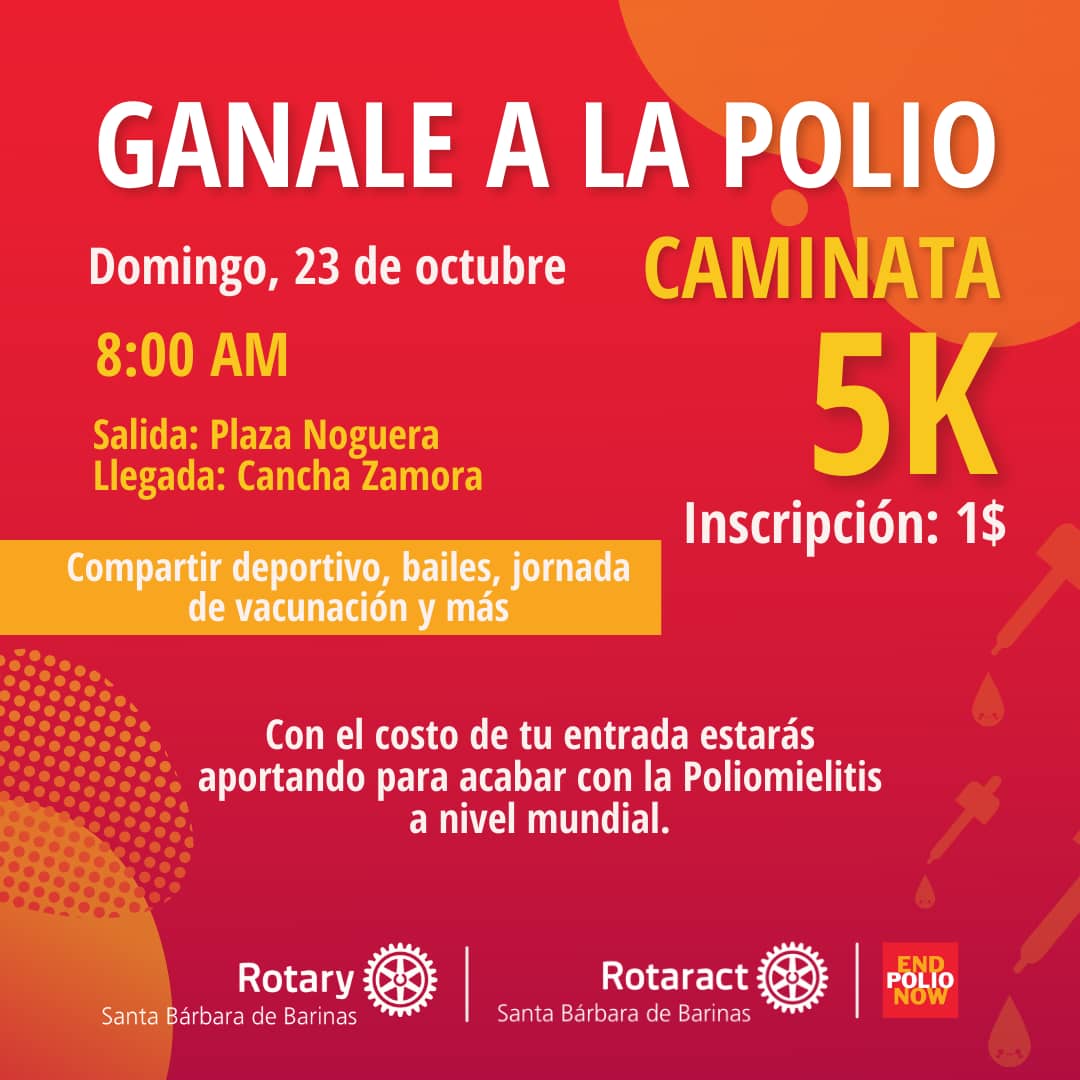¡Buenos días!

Estamos en el mes más esperado por todos, el mes de la lucha contra la Polio, recordemos que estamos a esto 🤏 de lograrlo. 

Citen este tuit con sus flayers de las actividades para #EndPolioNow que tengan este mes. 

Empezamos nosotros