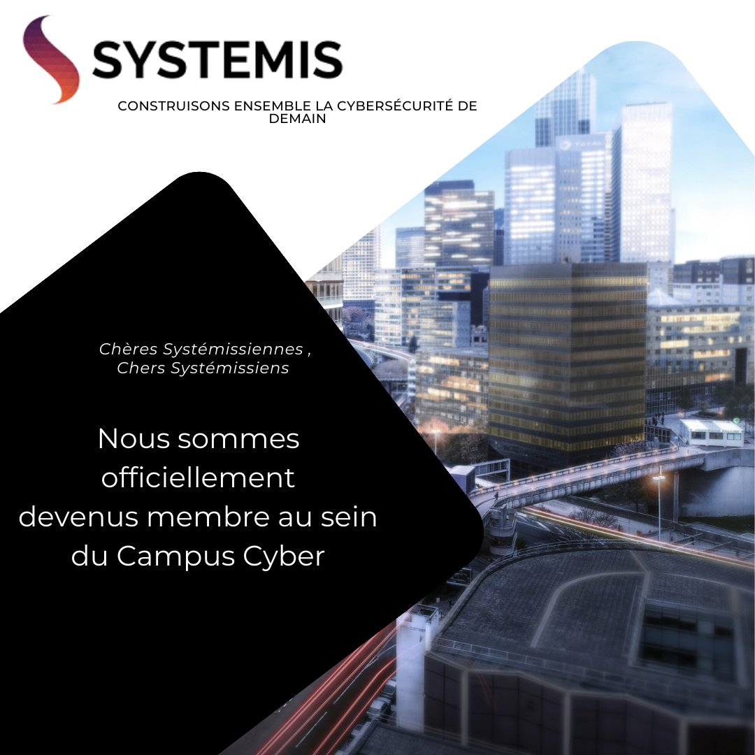 #Flashnews 🚩

Une grande nouvelle pour nous !

#campuscyber #cyber #cybersecurite #cyberattaques #news