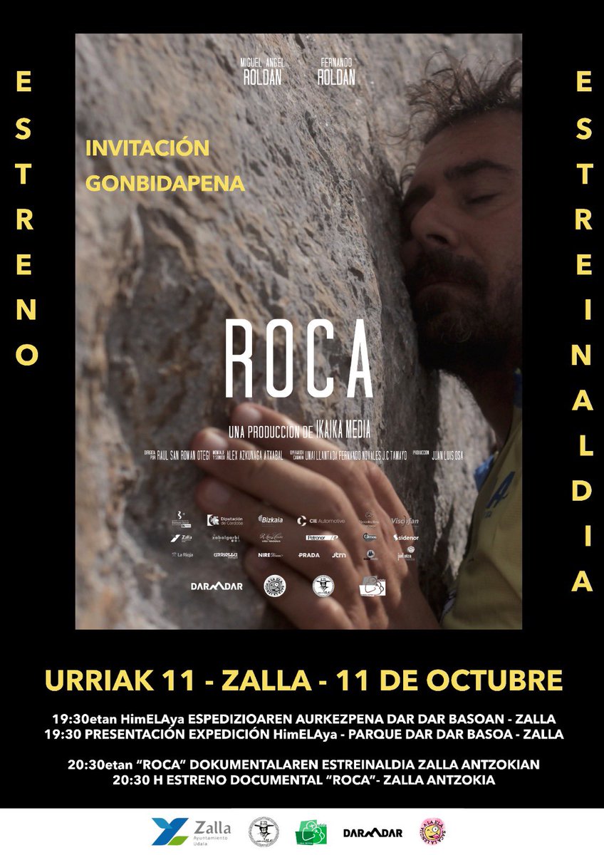 soshimalaya's tweet photo. ¡Ayuda a llenar el Antoki de Zalla!

📍 Martes 11 de octubre
🎥 Presentación del documental ROCA+Expedición HimELAya

¿Quieres ser parte de la cordada?
Máxima visibilidad a la ELA= + investigación 🔬

¡VEN! 📢
¡COMPARTE! 🔃 https://t.co/RRciBLjLqe
