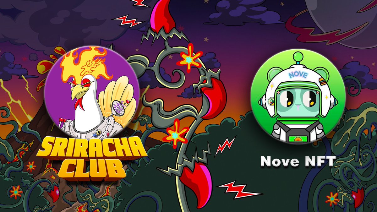 SrirachaClubNFT's tweet photo. Nove X Sriracha Club Giveaway
10 SL - Nove 🍃
10 WL - Sriracha Club 🌶️
1. Follow @Nove_NFT & @SrirachaClubNFT
2. Like & RT
3. Post proof in comments
Winners will be announced in 48 hrs 🎉
Good luck!
#WhitelistGiveaway #SRC #SrirachaClubNFT #NoveNFT #NFTCommunity https://t.co/okAiUwfaOL