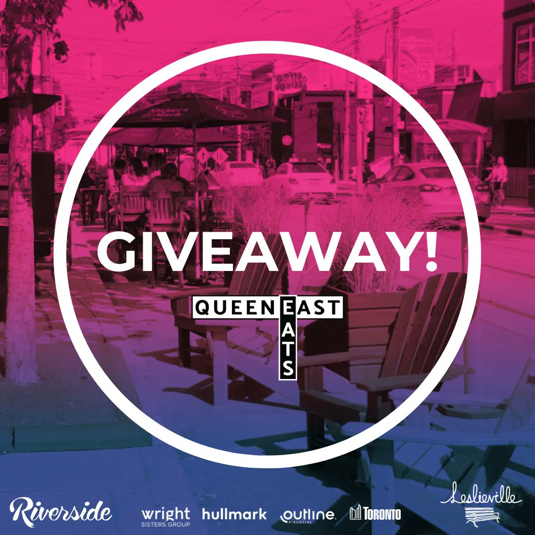 RiversideBIA's tweet photo. Enter for a chance to win in our 5th and final #QueenEastEats ‘22 #giveaway!! You could win a gift pack from 4 local restos/bars in @RiversideBIA &amp; @LeslievilleBIA. Enter by 11:59PM on Tues Oct 11th via https://t.co/8o9HGXkI8u https://t.co/l9QvpzXxBF