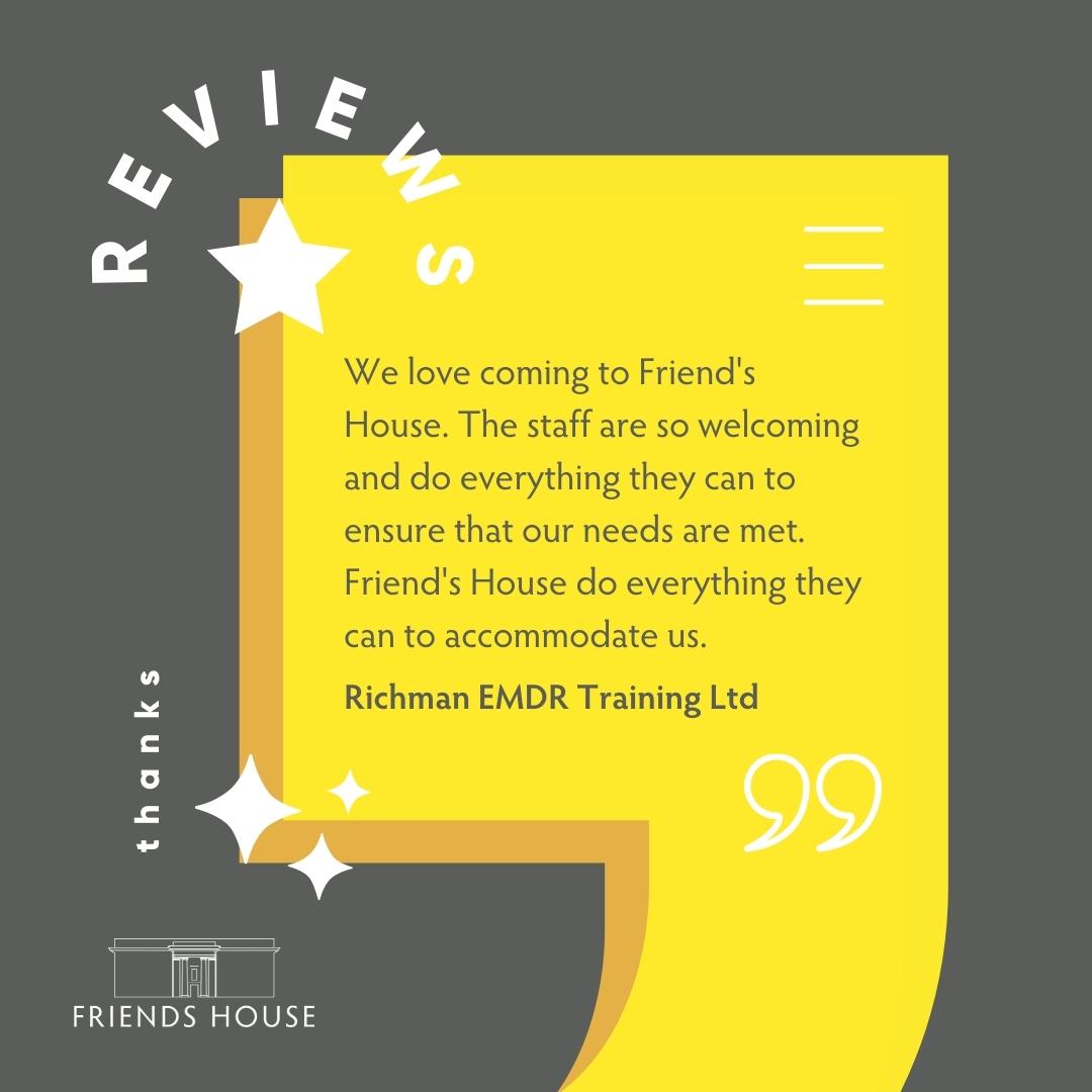 friendshouseldn's tweet photo. We take pride in catering to all the needs of our clients to ensure a great event here at Friends House

Call us to book your event at Friends House: 0207 663 1100

#customerreview #customerexperience #customerfeedback #Sustainable #EventVenuesLondon #corporateevents #eventprofs https://t.co/Wd3bkLWUSY