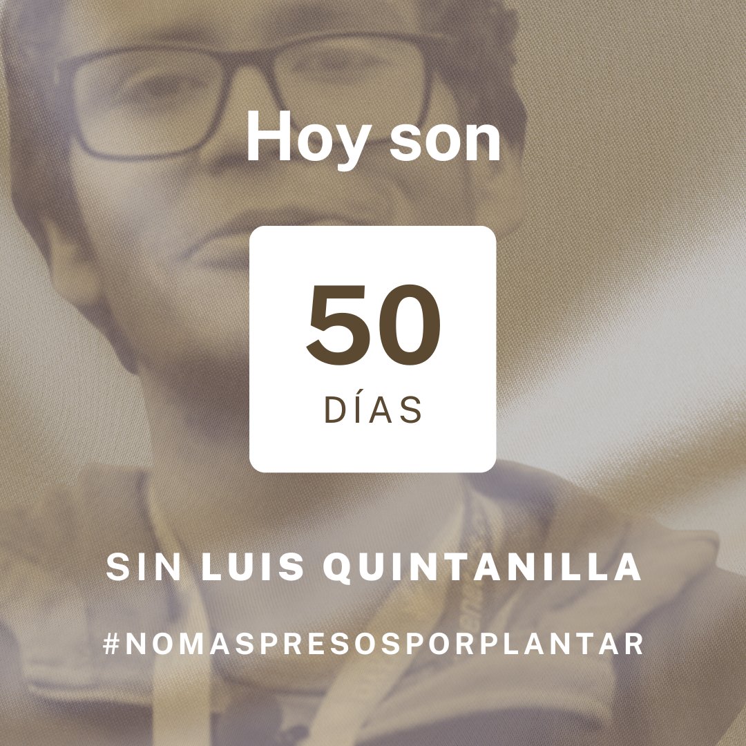 Hoy se cumplen 50 días desde que Luis Quintanilla ingreso a prisión preventiva por ser el representante dle primer cultivo colectivo medicinal de Chile #DispensarioNacional #NomasPresosporplantar #Boricliberalacannabis !!! <a href="/gabrielboric/">Gabriel Boric Font</a>