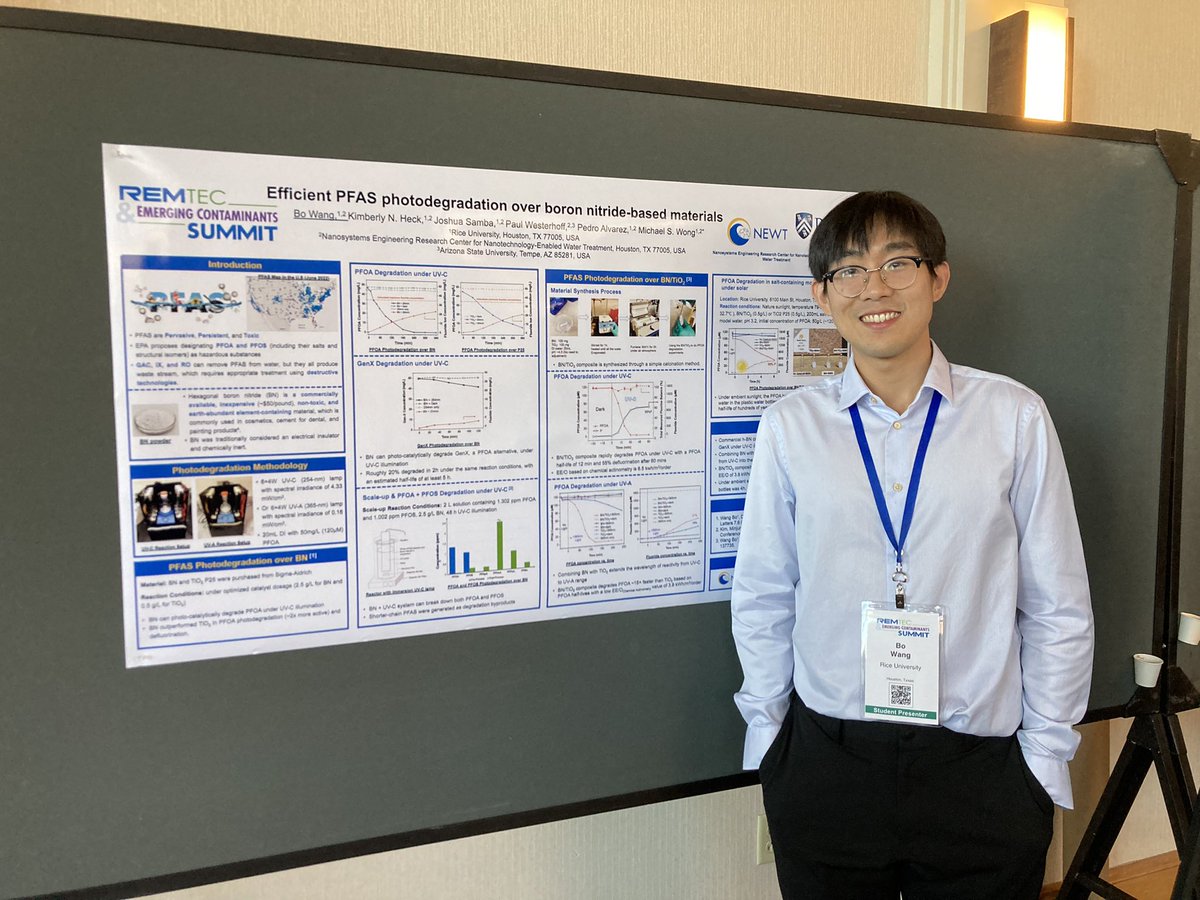 Michael_S_Wong's tweet photo. Great work Bo Wang @Bo75429325, presenting at the 2022 #RemTEC & Emerging Contaminants Summit this week in Denver❗️ #💡🐱alysis https://t.co/8kyXOlTmF8