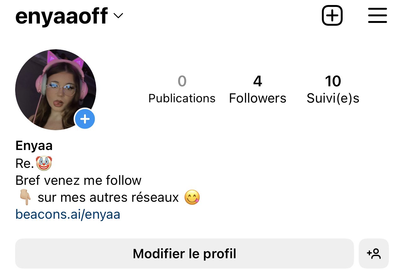 𝐸𝑛𝑦𝑎𝑎 👅🍭 on X: Jai ENCORE un nouveau compte Instagram 🤡 Bref  venez me follow là bas en vrai ça me ferais grave plaisir 🥹🫶🏼  t.co5NG1W1w4Dy  X