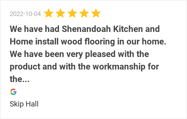 TheTableLady's tweet image. New 5.0-star Review: "We have had Shenandoah Kitchen and Home install wood flooring in our home. We have been...