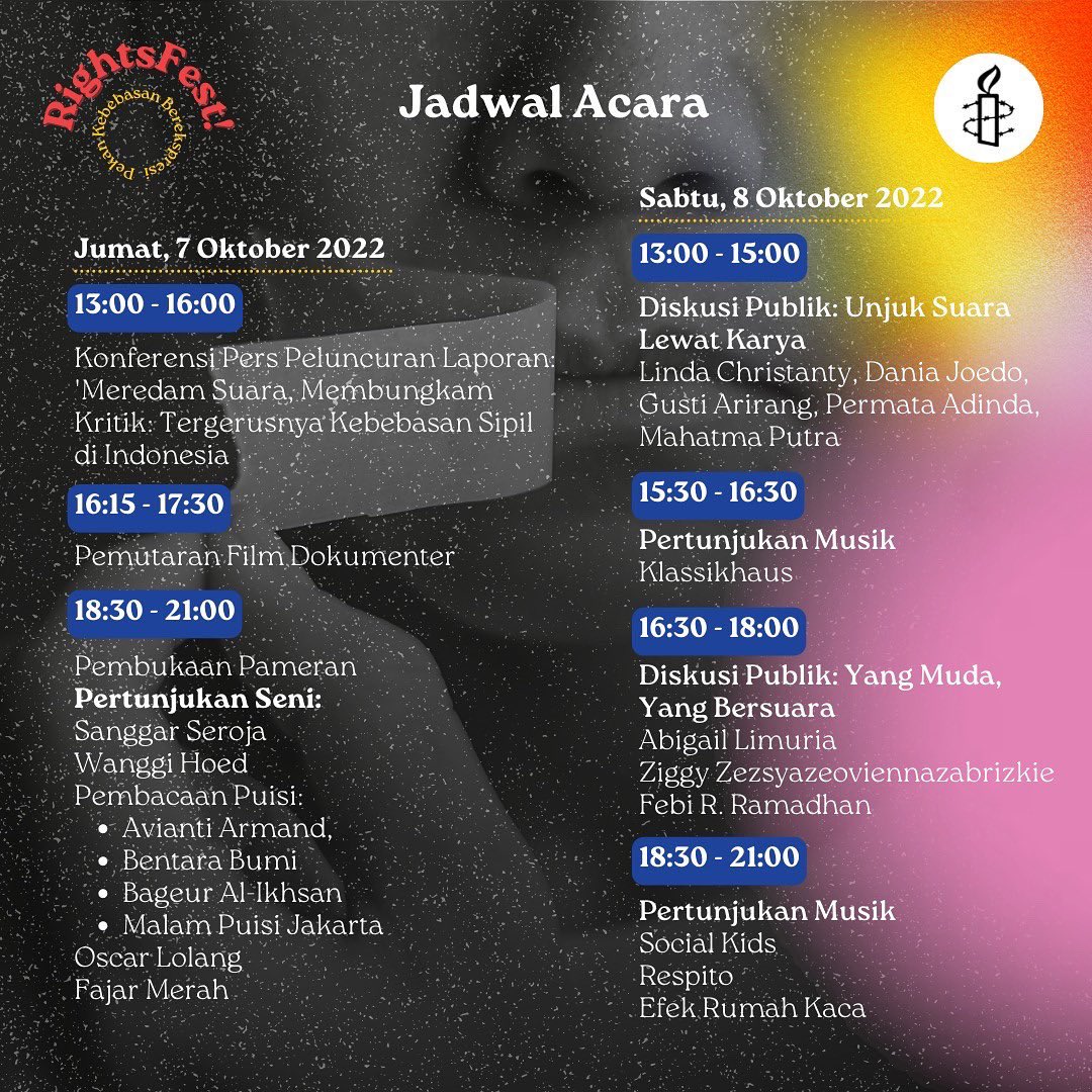 Saat hak asasi kita terancam, tak seharusnya kita dibungkam. Padahal, hak atas kebebasan berekspresi kita wajib dihormati, dilindungi, dan dipenuhi. Suarakan kebebasan berekspresimu lewat puisi!