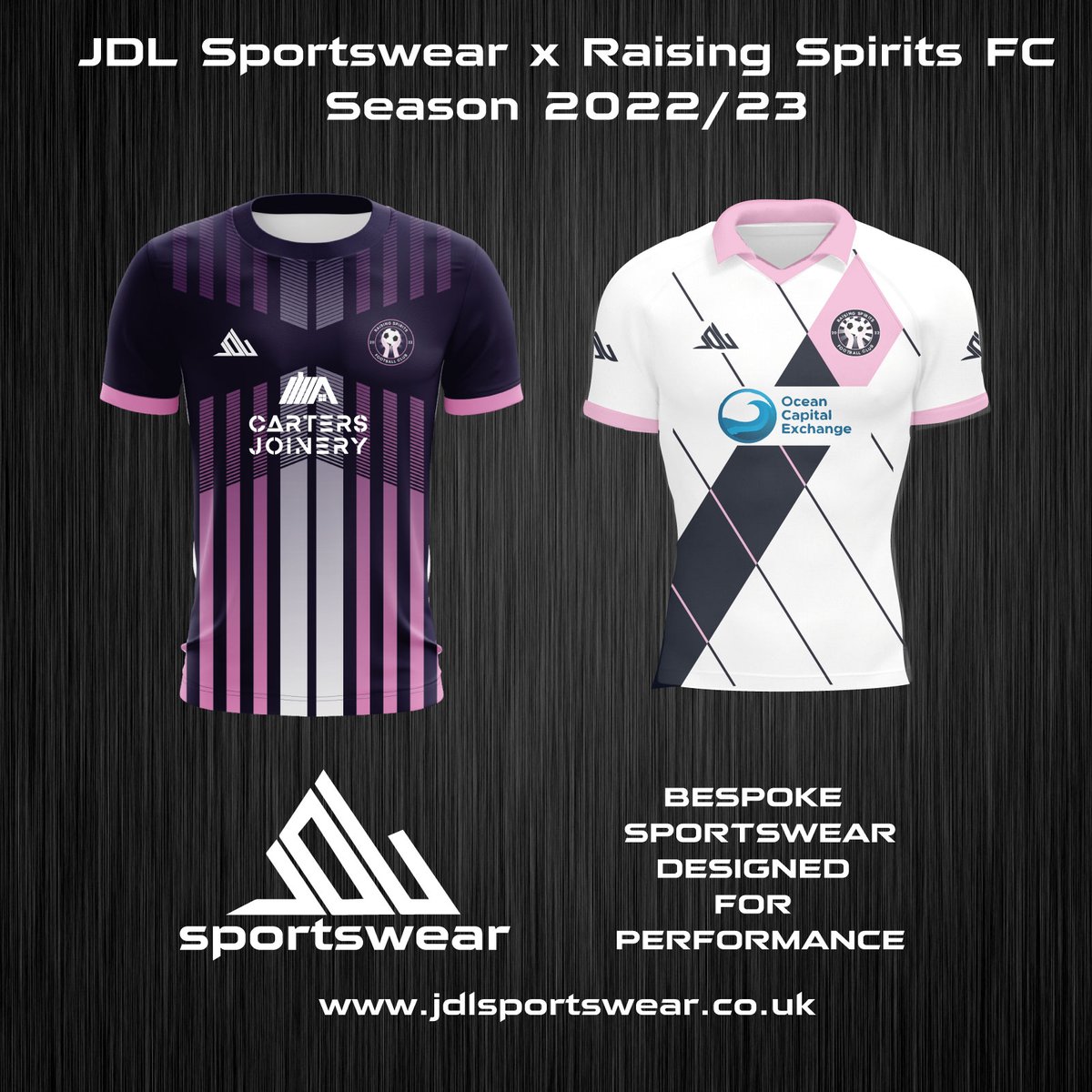 JDLSportswear's tweet photo. We love the range for @RaisingSpiritFC we created. This started with an on field home and away kit and has developed into a full range including polos, hoodies and tracksuits! We love them! https://t.co/pBxKACYFw8