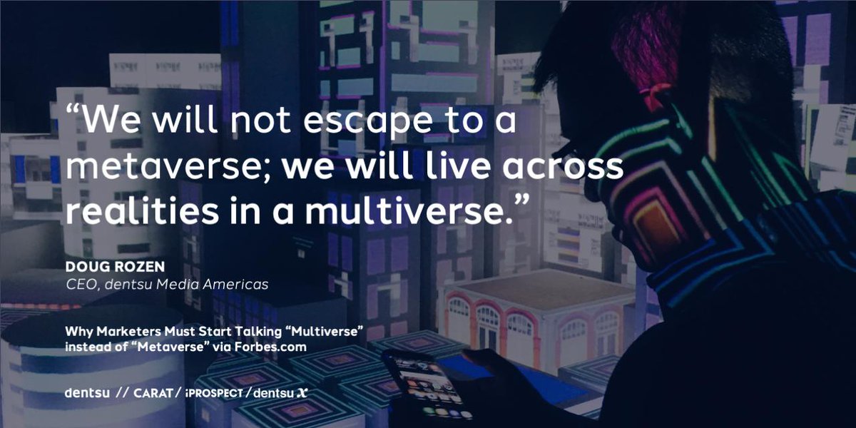 senden's tweet image. “Soon, we’ll all be living in a multiverse.”
Douglas Rozen shares why brands should talk about the #multiverse instead of the #metaverse and how marketers can get ahead: ow.ly/VKC5104569B