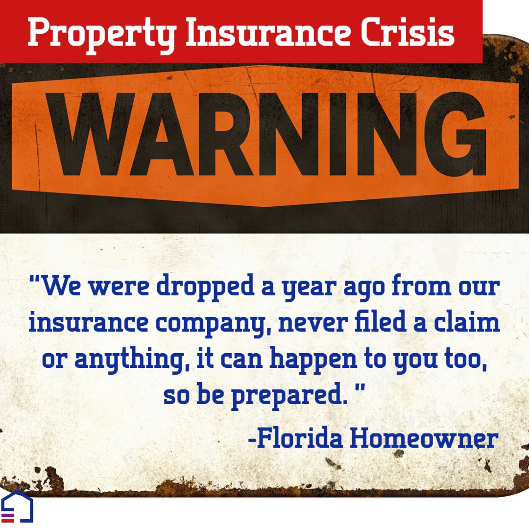 In Florida's property insurance marketplace, consumers learn anyone can be dropped. 😧  #propertyinsurance #propertyinsurancecrisis
🏠 Do you have a property insurance story you want to share with us? Visit 

ow.ly/EmJK50L0rUF