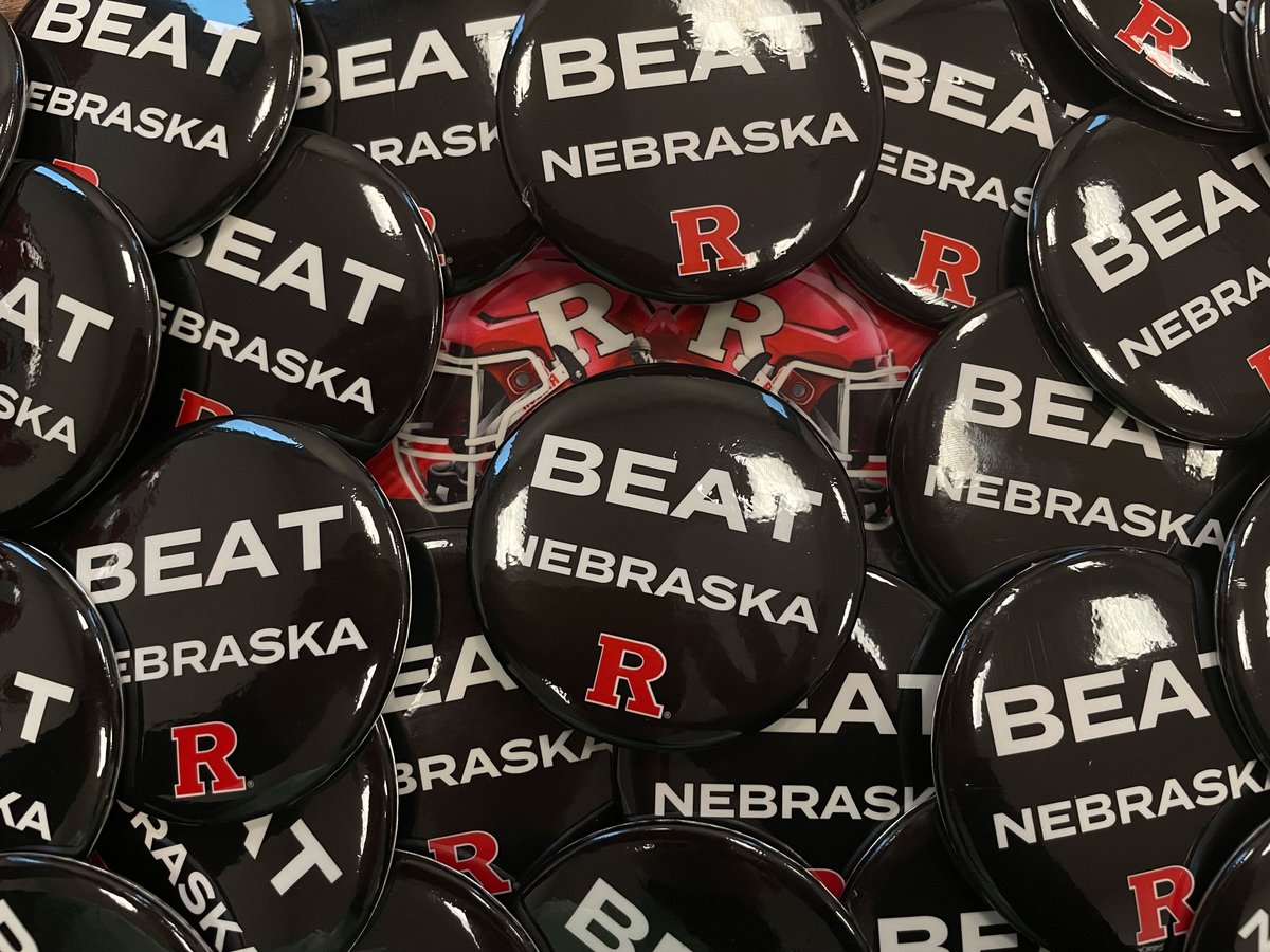 RUAthletics's tweet photo. Get your Beat Nebraska buttons on the Rutgers Boardwalk ahead of Friday night’s Black Out game! #CHOP https://t.co/IbEStT2Bnh