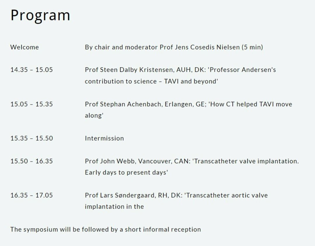 🎓 Honorary Symposium Professor Emeritus, DMSci Henning Rud Andersen 🎓

A symposium to honor Dr. Henning Rud Andersen for outstanding scientific achievements - improving life for so many patients worldwide 🌍

📆 21 April 2023
📍AUH
📝cardio.dk/honorary-sympo…
Program 👇