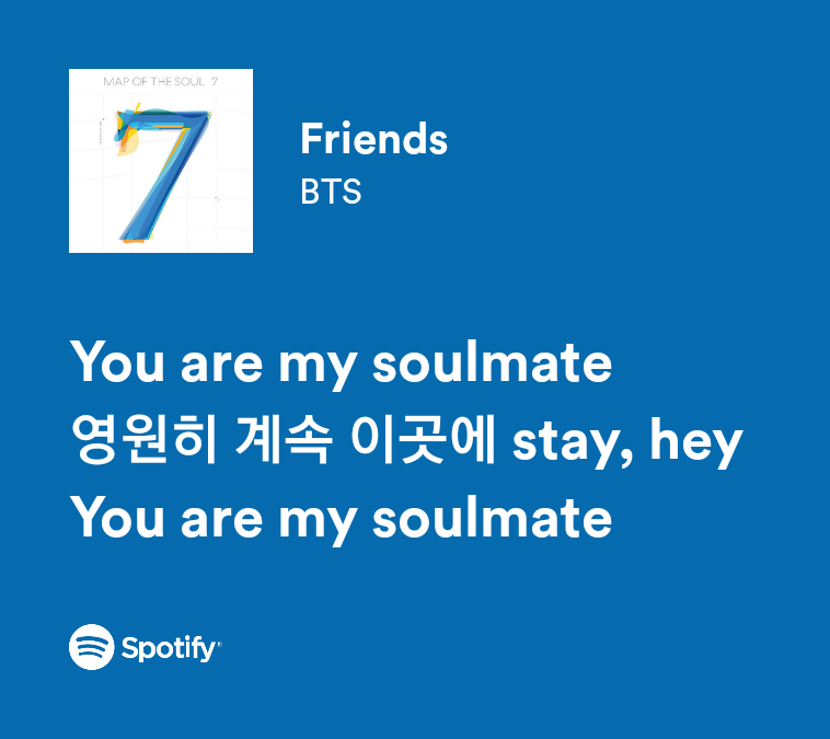 thisongforyou's tweet photo. ♡︎ 18- Friends (BTS)
De: @Jhope_World1994
Para: @kookiewld ♡︎ https://t.co/FcamC7xWyu