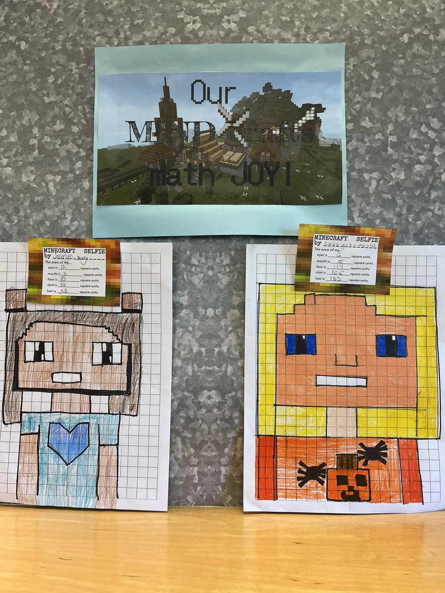 Mrs. Fedkew’s groups made self portraits and connected it to area! @DFedkew <a href="/CraigHillGCSD/">Craig Hill School</a> <a href="/K5MathGCSD/">GCSD Elementary Math</a> @GCSDsuper
