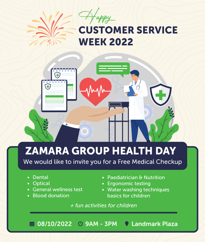Zamara_Ke's tweet photo. As we celebrate #CustomerServiceWeek, we are pleased to invite you for a free Medical checkup that will include exciting kids activities on Saturday, 8th October 2022, at Landmark Plaza, opposite Nairobi Hospital.
#BetterwithZamara #PoweringProsperity #customerinclusion https://t.co/HUGeHICWPd
