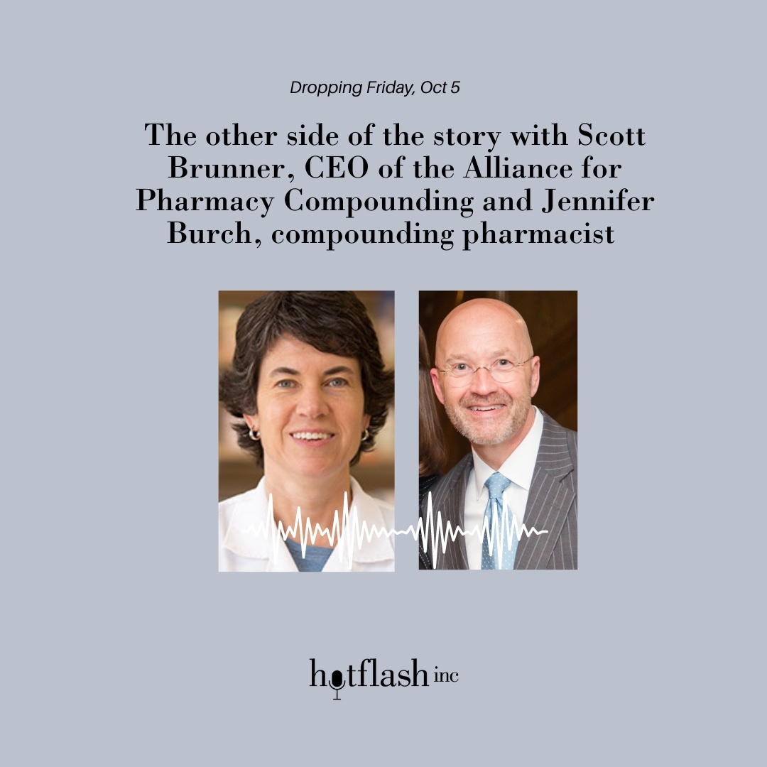 hotflashinc's tweet photo. Oooh I feel feathers ruffling! This Friday on the @hotflashinc podcast we are going beyond the narrative to get to the truth. Get ready to have everything you may have heard on this subject challenged. With Scott Brunner of @a4pcrx
#menopause #podcast #pharmacycompounding https://t.co/UjU3hpV5nn