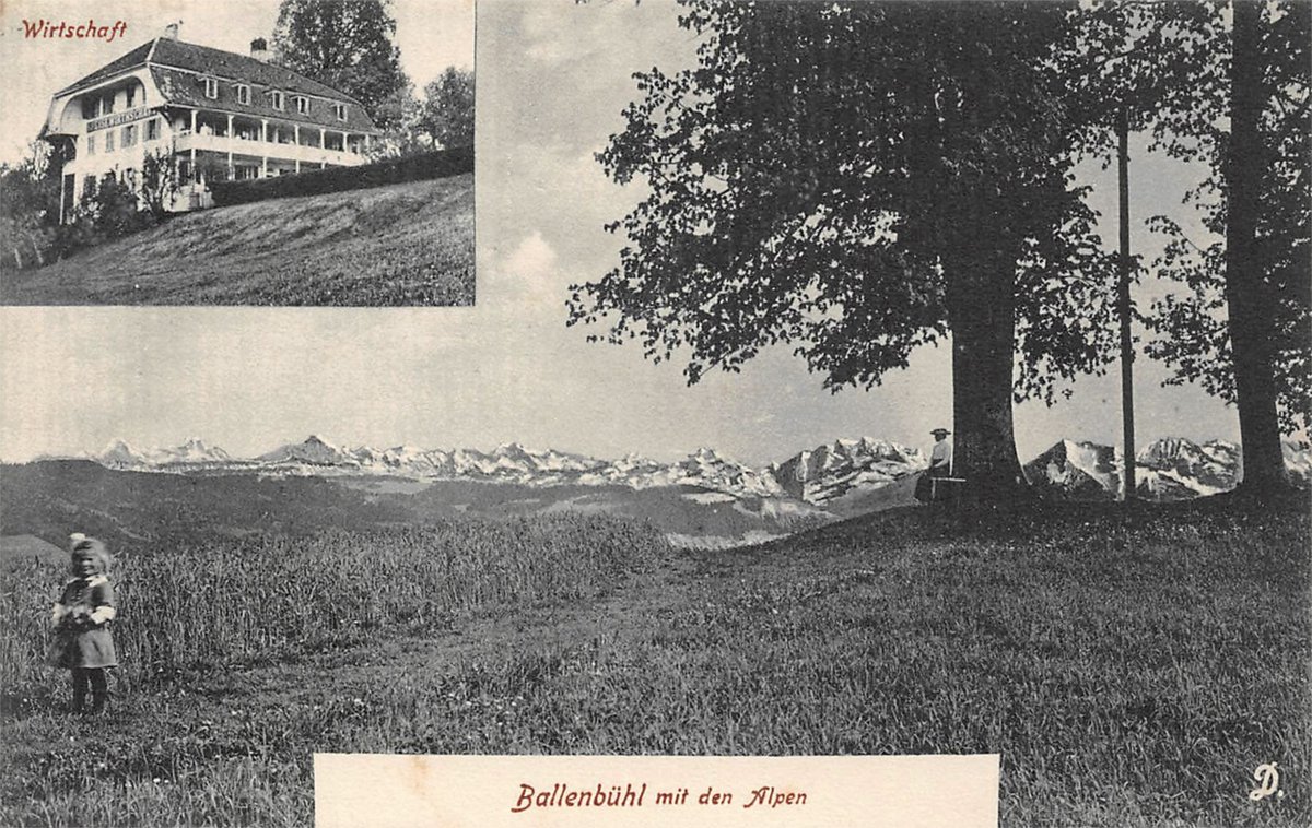 museumsgeschic1's tweet photo. Auf dem Ballenbühl bei Konolfingen lädt seit langer Zeit eine Sitzbank dazu ein, unter den mächtigen Lindenbäumen innezuhalten. Einer der ältesten Belege für die lange Geschichte der Sitzbank ist eine Ansichtskarte aus dem Jahr 1917. https://t.co/L9FrMgyp4e