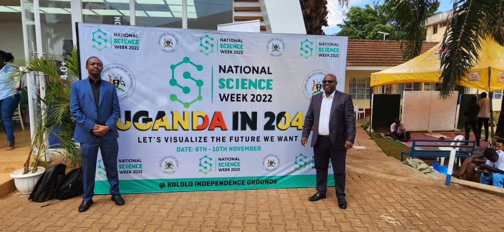 EASTECO team celebrates Uganda Science week launch at Uganda manufacturer association show. <a href="/easteco1/">East African Science & Technology Commission</a> <a href="/jumuiya/">East African Community</a> <a href="/boscoksb/">JB Byamugisha</a> <a href="/meaca_ug/">#Ministry of EAC Affairs</a> <a href="/EAYNOfficial/">East African Youth Network</a> <a href="/STIsecretariat/">Science, Technology and Innovation Secretariat🇺🇬</a>