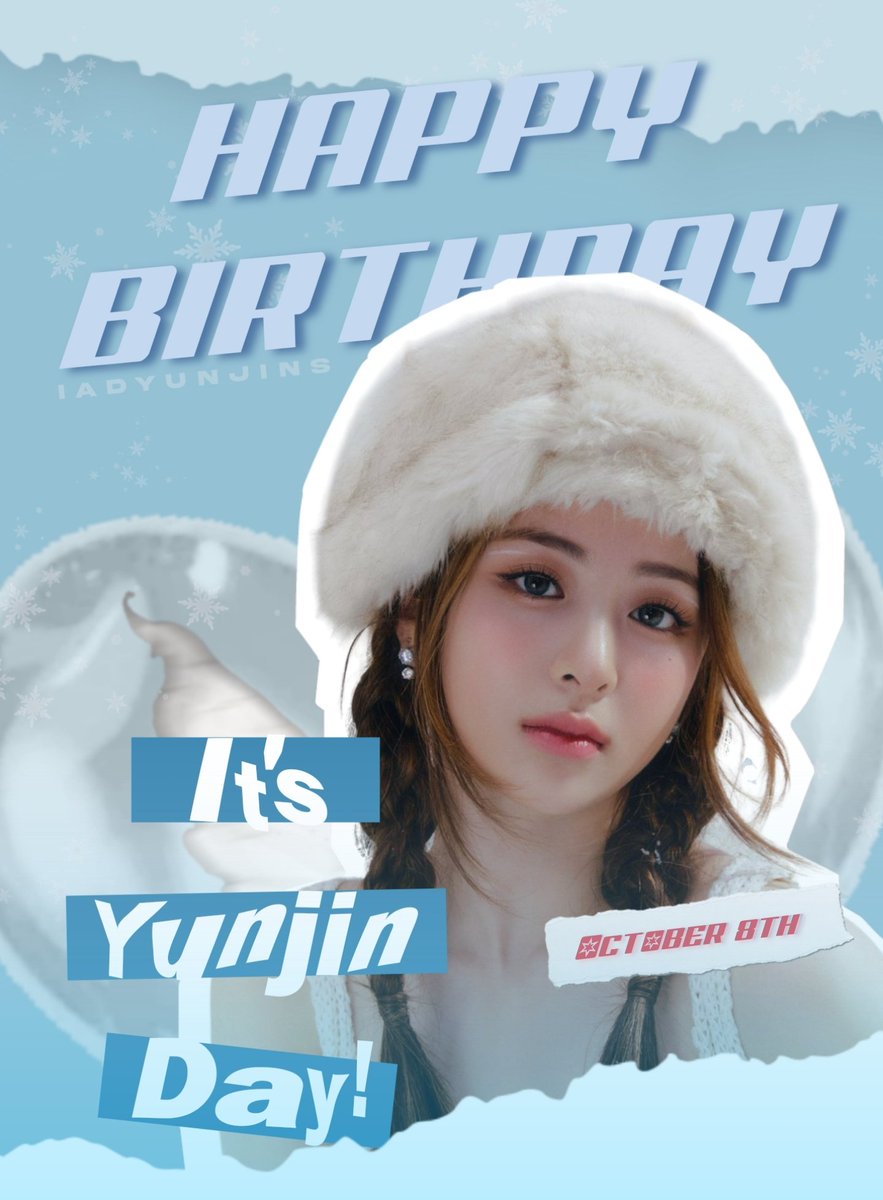 Iadyunjins's tweet photo. ( Wednesday, the fifth of October ) 

With icy blue hues that embellish this special day Yunjin, I aim to invite you to my majestic and blissful birthday party. Will you affirm my offer? I sincerely hope you will participate and spend a good time with me. 

Love,
Ladyunjins. https://t.co/PJvJWKNIlC