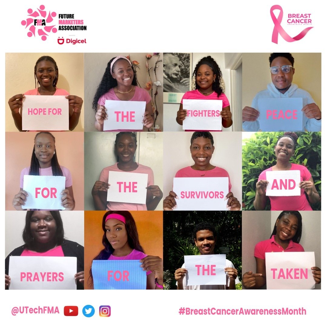 utechfma's tweet photo. October is breast  cancer awareness month and we are standing in support of our breast cancer soldiers who have survived, those who are still fighting and  we salute those who have fought a good fight but lost.
On Wednesdays we wear pink 😉💕
#PINKTOBER 
#onefamily
#ONEFMA https://t.co/3q9o625RnL