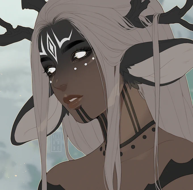 flat portrait commission for  #dndart #fantasyart 